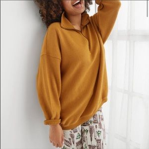 NWT Small Aerie Good Vibes Quarter Zip Sweatshirt